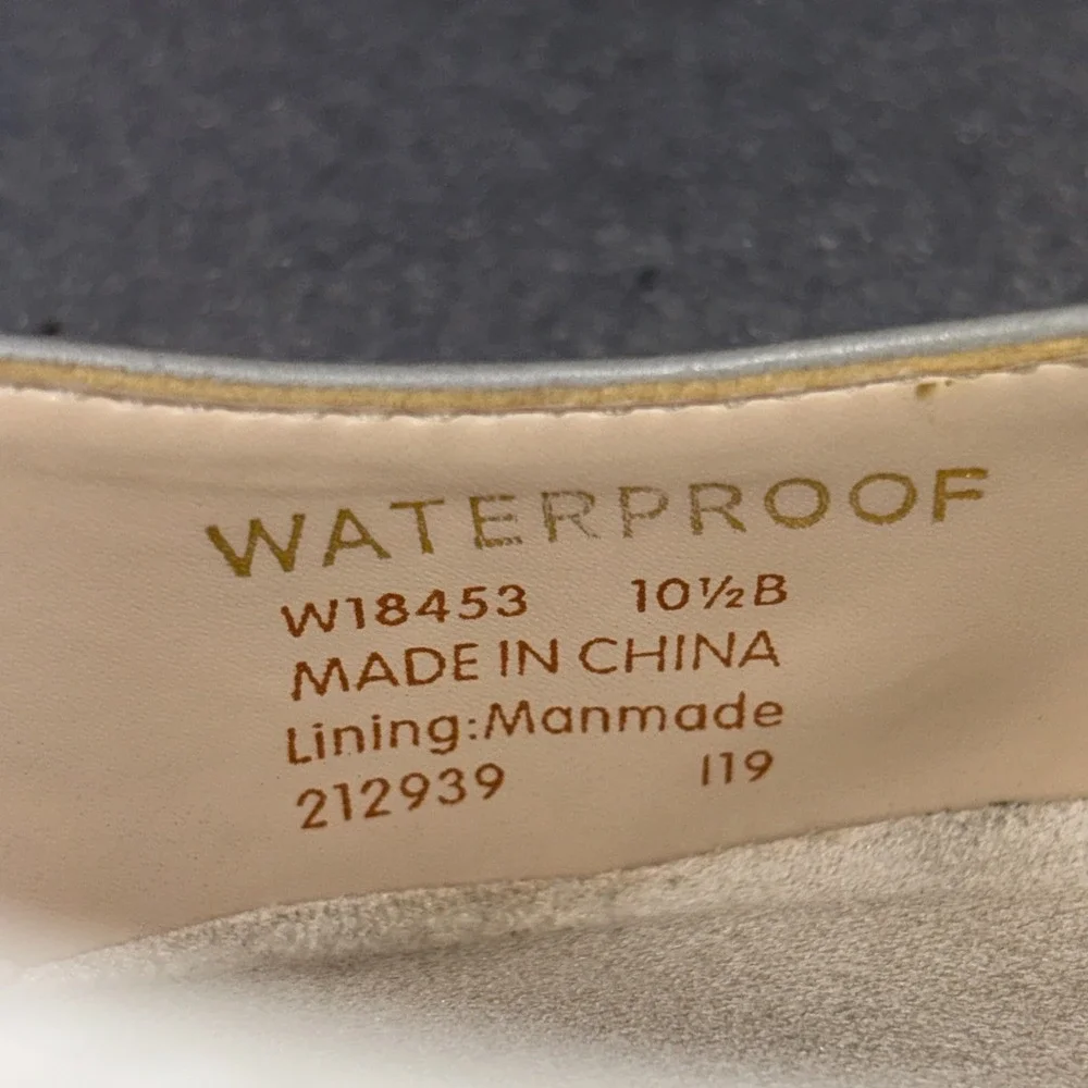 Cole Haan The Go to Wedge Limestone Grey Shoes Waterproof Womens Size US 10.5 B